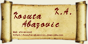 Košuta Abazović vizit kartica